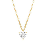 Nomination Sweetrock Necklace, Heart, Cubic Zirconia, Gold