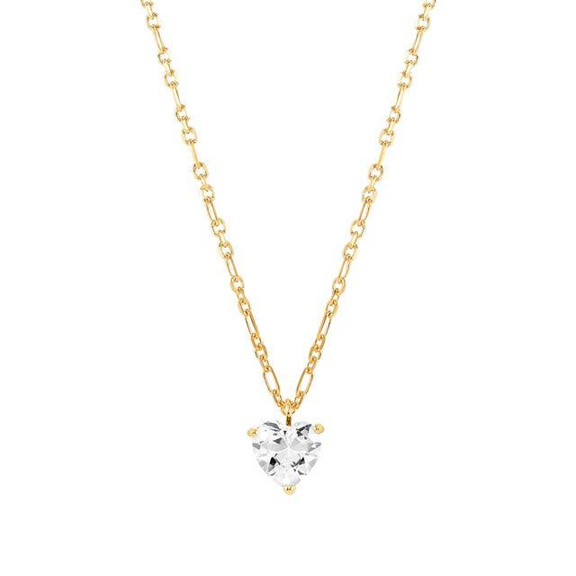 Nomination Sweetrock Necklace, Heart, Cubic Zirconia, Gold