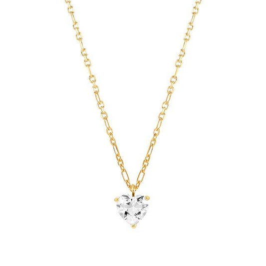 Nomination Sweetrock Necklace, Heart, Cubic Zirconia, Gold