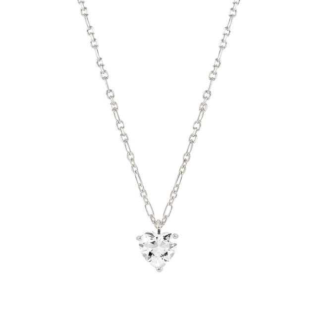 Nomination Sweetrock Necklace, Heart, Cubic Zirconia, Sterling Silver