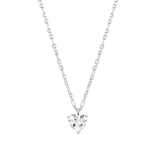 Nomination Sweetrock Necklace, Heart, Cubic Zirconia, Sterling Silver