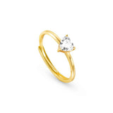 Nomination Sweetrock Ring, Heart, Cubic Zirconia, Gold