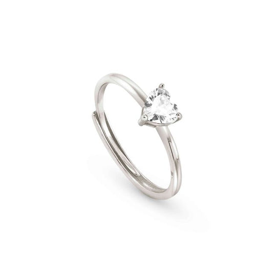Nomination Sweetrock Ring, White Heart, Silver