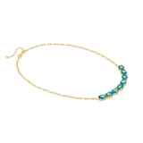 Nomination Symbiosi Gold Necklace, Blue & Green Stones