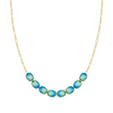 Nomination Symbiosi Gold Necklace, Blue & Green Stones