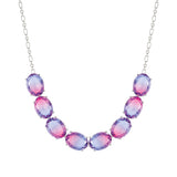 Nomination Symbiosi Rose Silver Necklace, Pink & Purple Stones