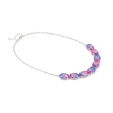 Nomination Symbiosi Rose Silver Necklace, Pink & Purple Stones