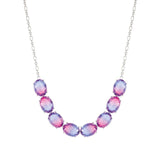 Nomination Symbiosi Rose Silver Necklace, Pink & Purple Stones