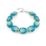 Nomination Symbiosi Silver Bracelet, Large Blue & Green Stones