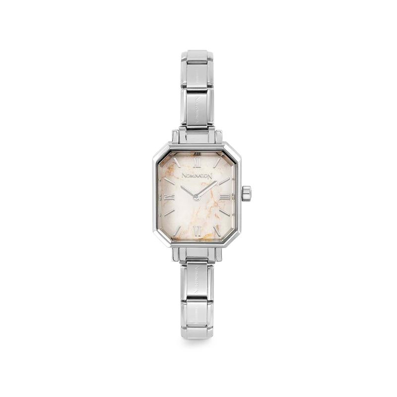 Nomination Time Paris White Marble Dial Watch
