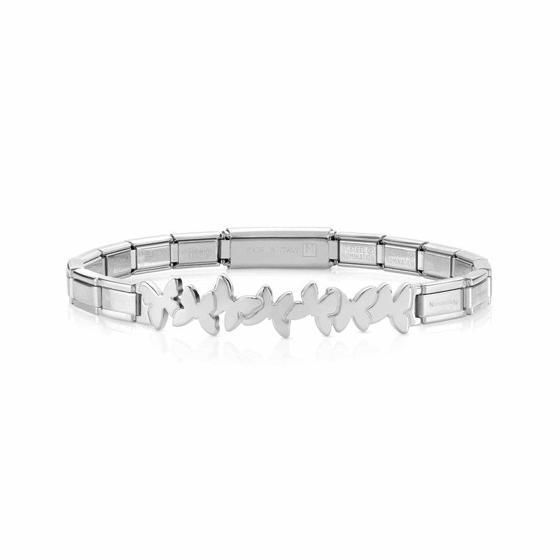 Nomination Trendsetter Bracelet With Butterflies In Stainless Steel