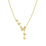 Nomination Truejoy Necklace, Etched Butterfly, Cubic Zirconia, 24K Gold