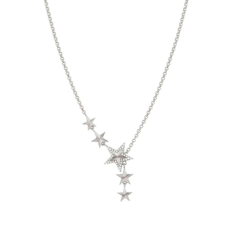 Nomination Truejoy Necklace, Etched Stars, Cubic Zirconia, Silver
