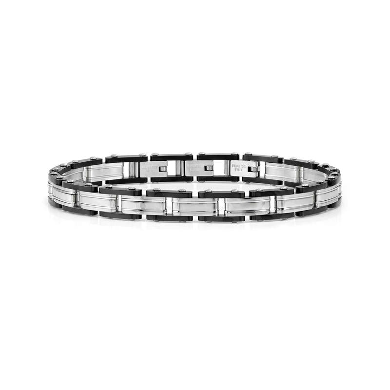 Nomination Virtus Code Stainless Steel Bracelet with PVD Details, Steel and Black
