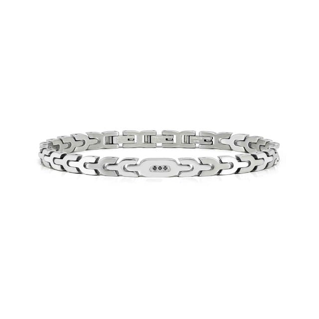 Nomination Virtus Code Steel Bracelet with Diamonds
