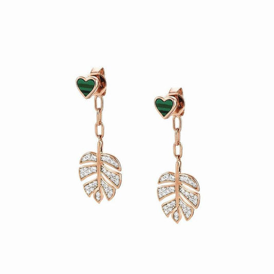 Nomination Vita Earrings, Leaf, 22K Rose Gold