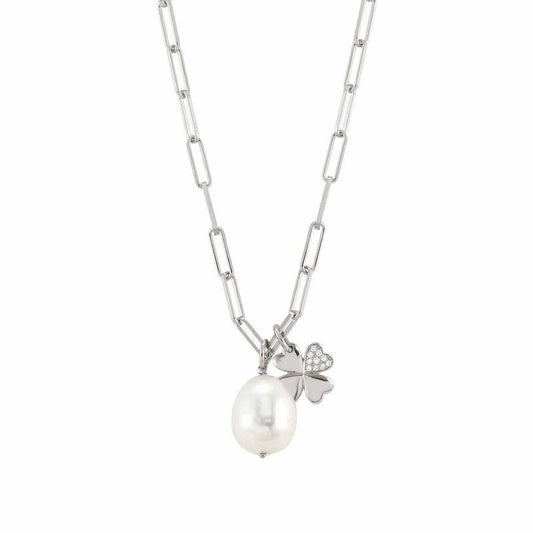 Nomination White Dream Necklace with Four-Leaf Clover