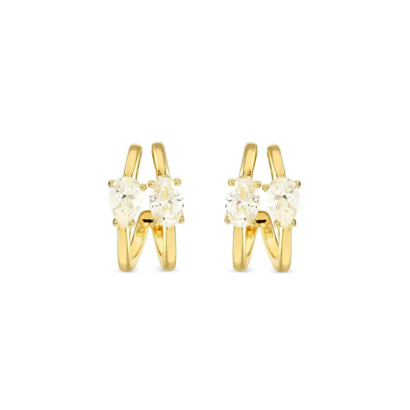 Nomination Yellow Gold Colour Wave Aurora Hoop Earrings