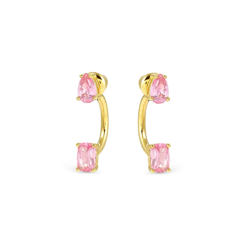 Nomination Yellow Gold Ear Jackets with Sparking Cubic Zirconia