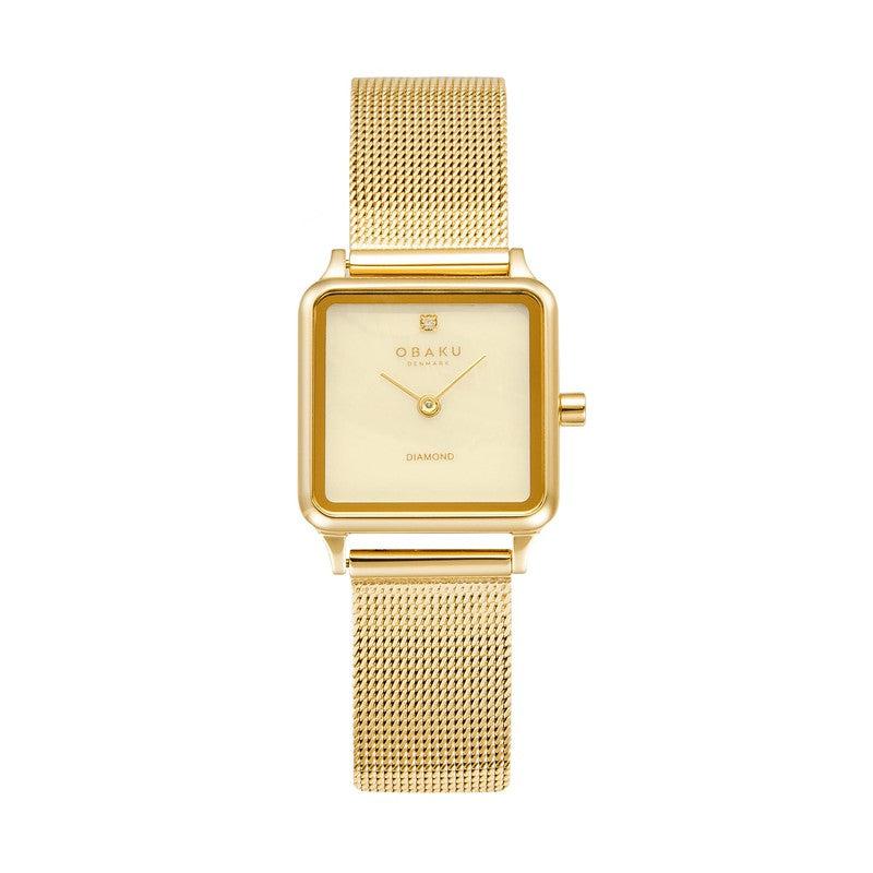 Obaku Adamas Gold - MOP Dial Stainless Steel Ladies Watch V301LXGGMG