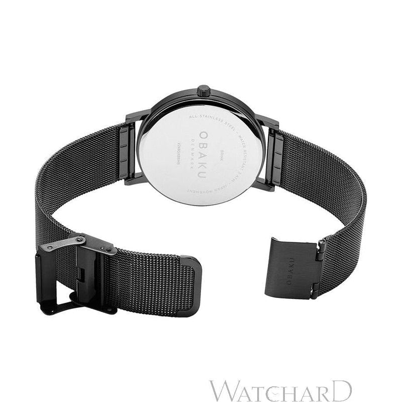 Obaku Brink Cyan Black 40mm Watch - V248GXBBMB