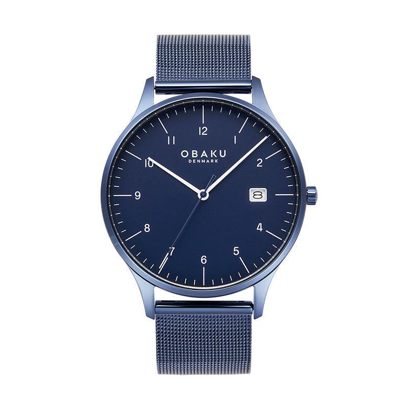 Obaku Chia Marine - Blue Dial Stainless Steel Gents Watch V298GDLLML