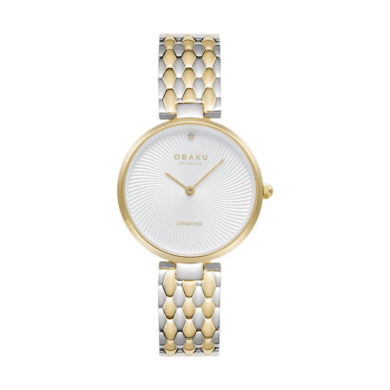 Obaku Diamant Bright Two-Tone 32mm Watch - V256LXFISF