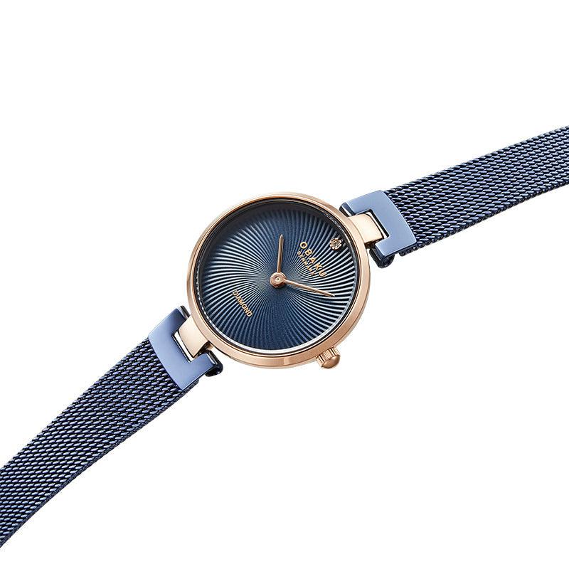 Obaku Diamant Petite Ocean - Blue Dial Ladies Watch V256SXVLML