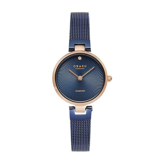 Obaku Diamant Petite Ocean - Blue Dial Ladies Watch V256SXVLML