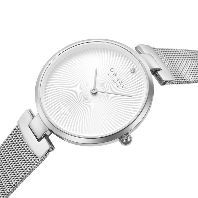 Obaku Diamant Steel White 32mm Watch - V256LXCIMC