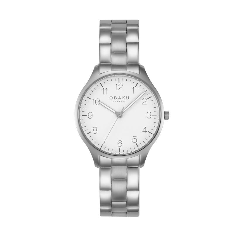 Obaku Falke Lille - Stainless Steel Strap White Dial Watch V260LXCWSC-DAF