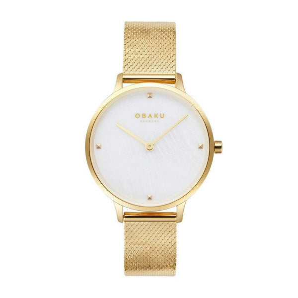 Obaku Figen Gold - MOP Dial Stainless Steel Ladies Watch