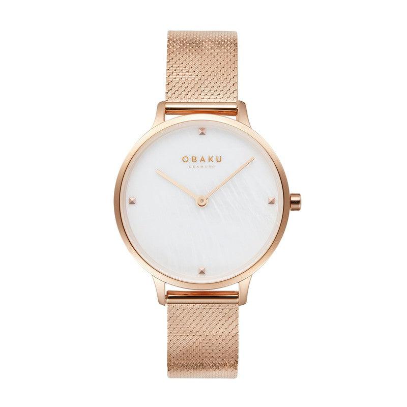 Obaku Figen Rose - MOP Dial Stainless Steel Ladies Watch V295LXVWHV