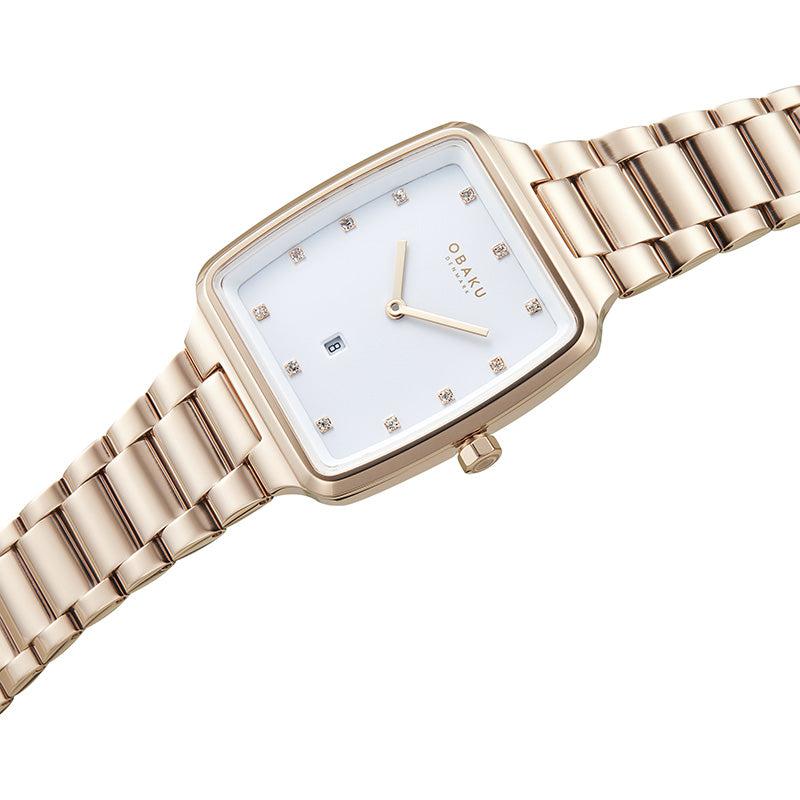 Obaku Fjord Lille Fuchsia Rose Gold 30mm Watch - V271LDVWSV
