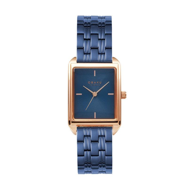 Obaku Kamille - Bahama Blue Dial IP Blue Steel Ladies Watch V293LXVLSL
