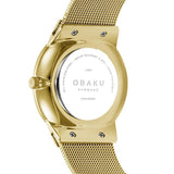 Obaku Land Gold White 32mm Watch - V255LXGIMG