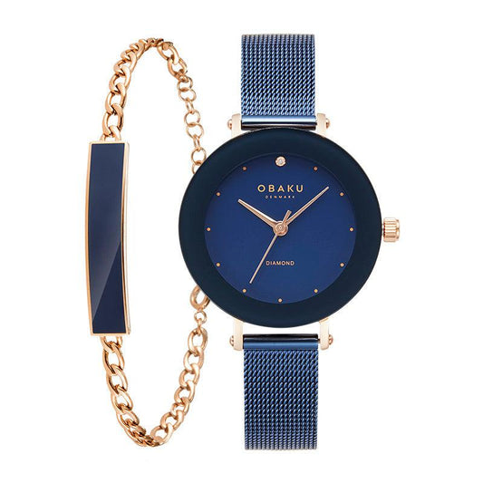 Obaku Lilje Ocean - Blue Dial Ladies Watch V299LXVLML-EJBVL