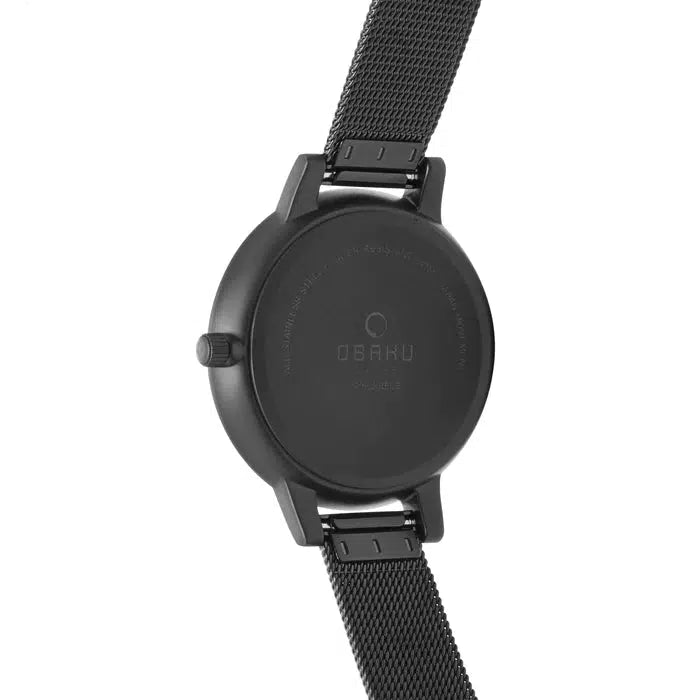Obaku Liv Charcoal Black 34mm Watch - V209LXBBMB