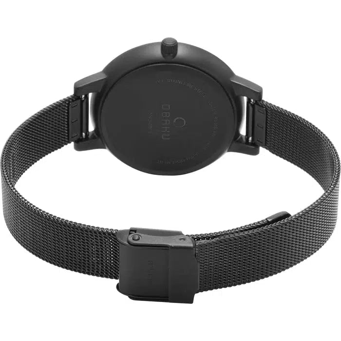 Obaku Liv Charcoal Black 34mm Watch - V209LXBBMB