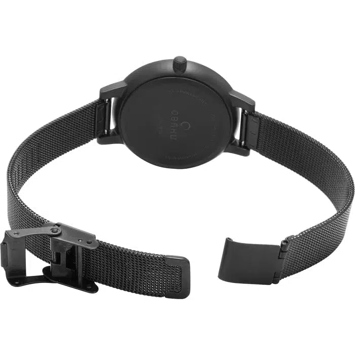 Obaku Liv Charcoal Black 34mm Watch - V209LXBBMB
