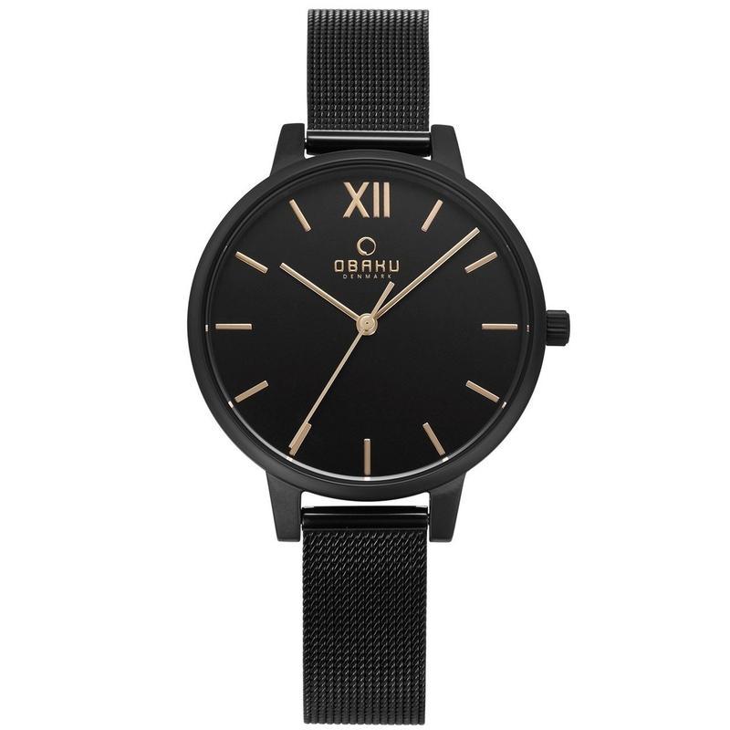 Obaku Liv Charcoal Black 34mm Watch - V209LXBBMB