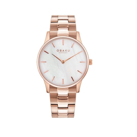 Obaku Lyng Lille Rose Gold 35mm Watch - V247LXVWSV