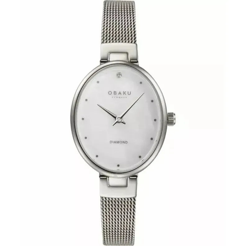Obaku Oval Diamond 32mm Women's Watch