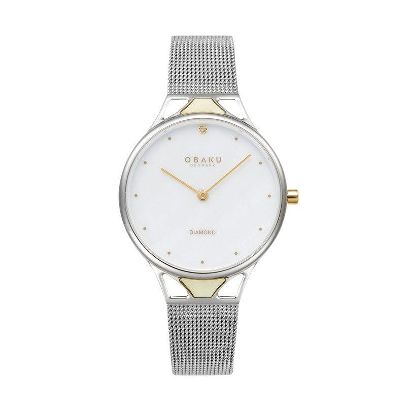 Obaku Pergament Steel - MOP Dial Stainless Steel Ladies Watch V302LXCWMC