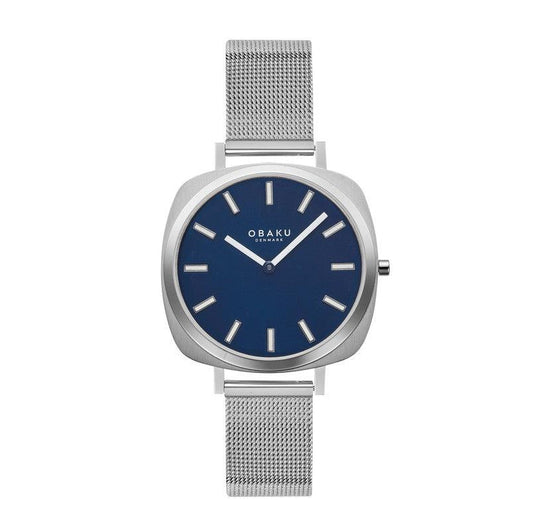 Obaku Punkter Lille Arctic - Blue Dial Stainless Steel Ladies Watch V296LXCLMC