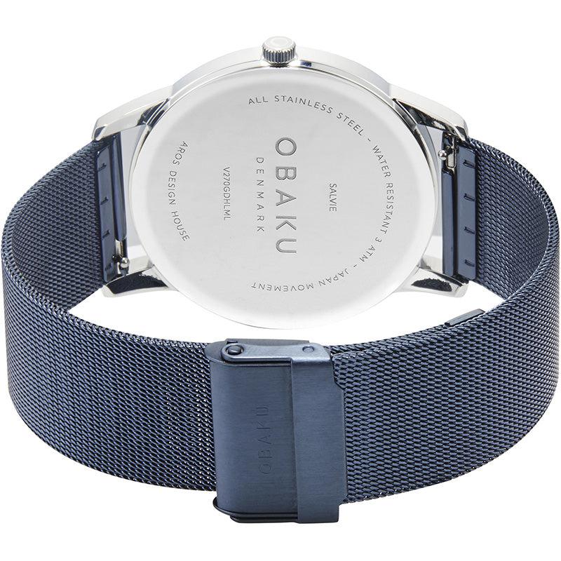 Obaku Salvie - Arctic Gents Blue Dial Mesh Strap V270GDHLML