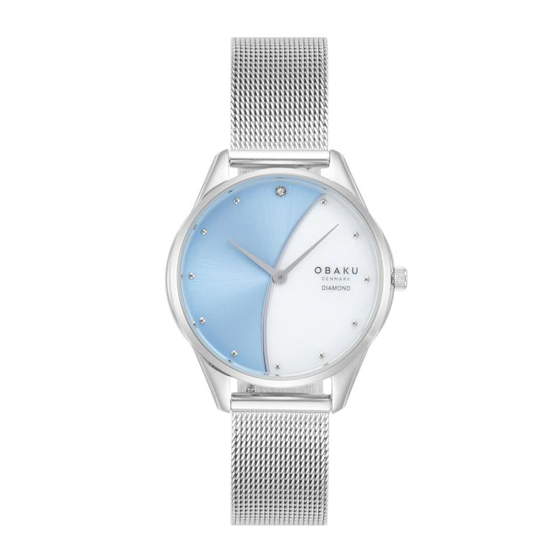 Obaku Smykke Maane Cyan Dial Steel 32mm Watch - V297LXCXMC-DLW