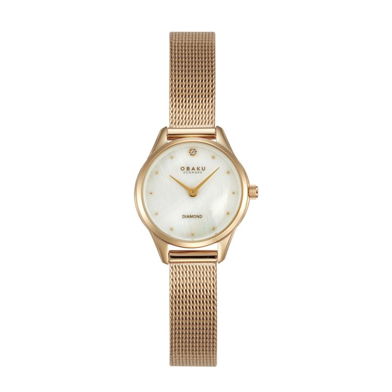 Obaku Smykke Rose Gold MOP Dial Watch - V297SXVWMV