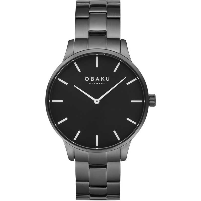 Obaku Tang-Dark Gents Stainless Steel Strap Black Dial V260GXBBSB