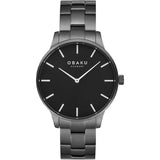 Obaku Tang-Dark Gents Stainless Steel Strap Black Dial V260GXBBSB